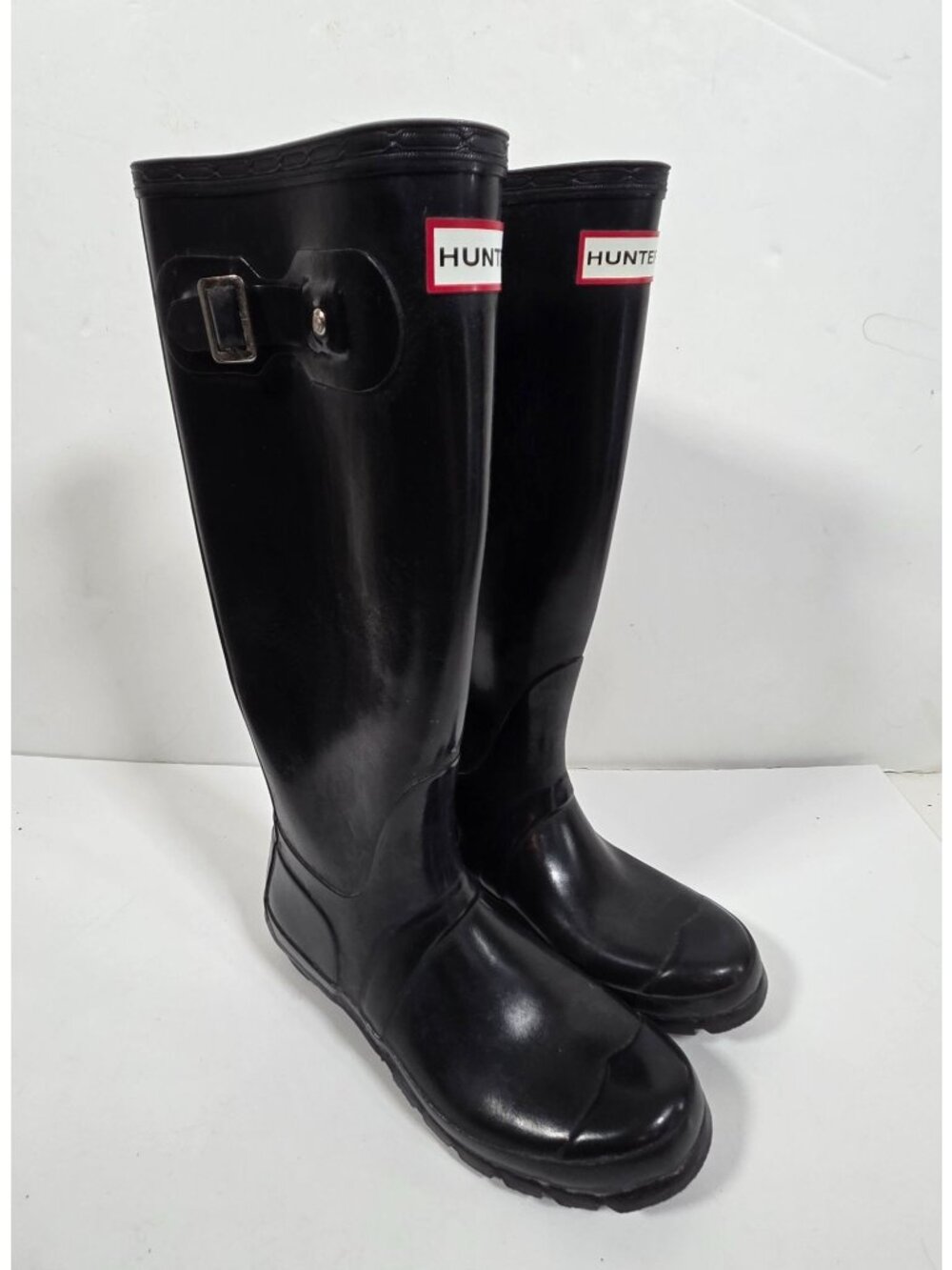 Hunter Original Tall Gloss Rain Boots Black Women’s Size 6M
